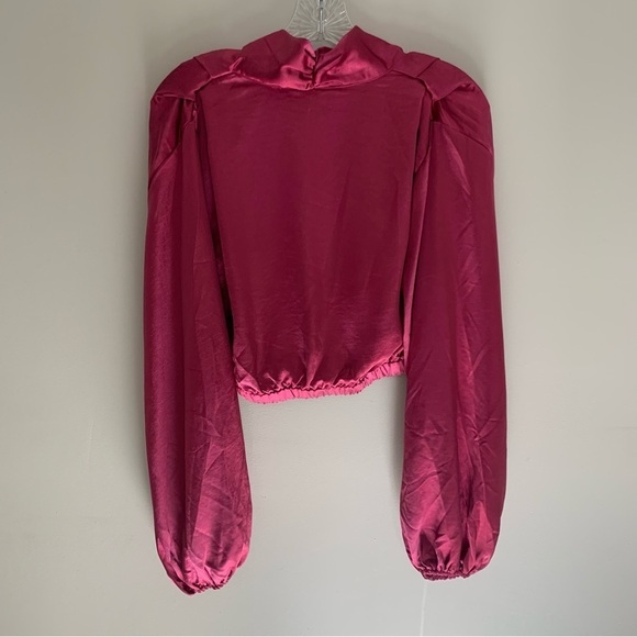 NWT Line and Dot Simone Long Sleeve Top in Cranberry M - Picture 3 of 12